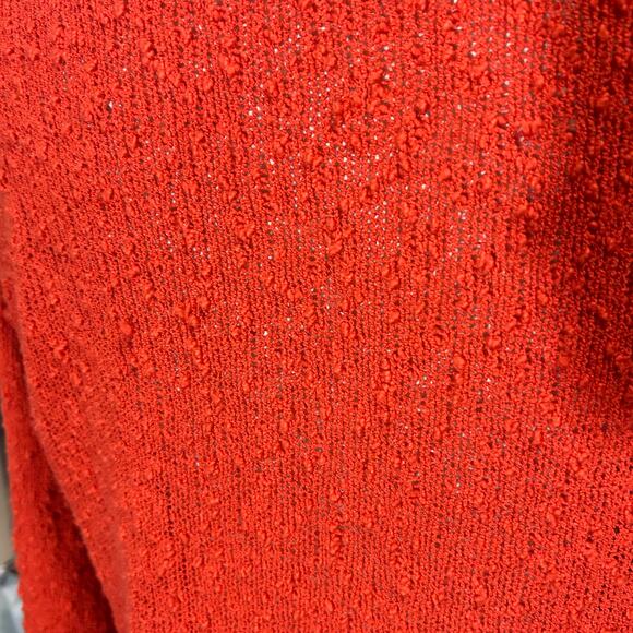 Additions by Chico's Sweater Top Textured Orange Sz 1 Med Long Sleeve V Neck - Picture 9 of 9